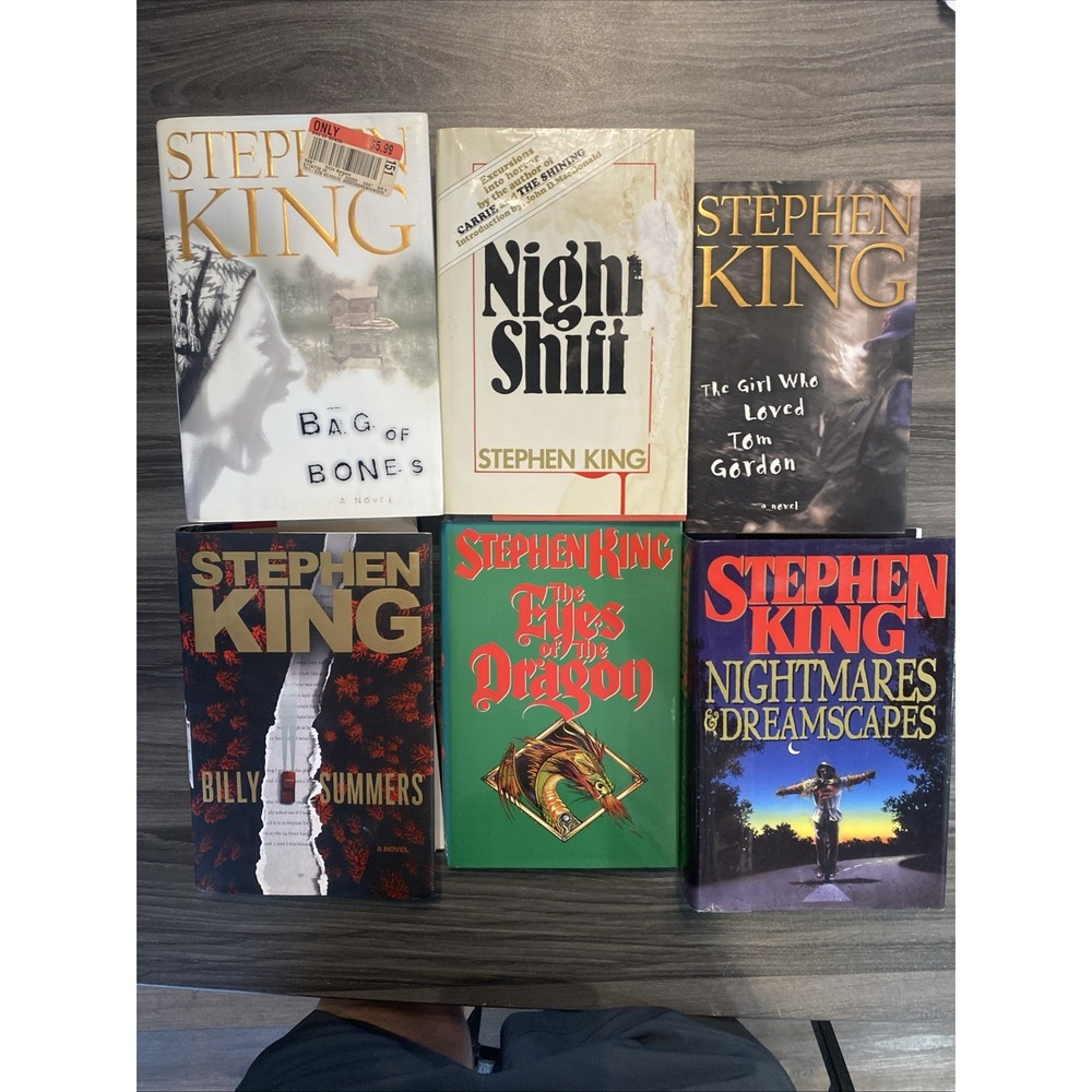 Stephen King Lot 6 Hardcovers, Night Shift, Eyes Of The Dragon, Bag Of Bones